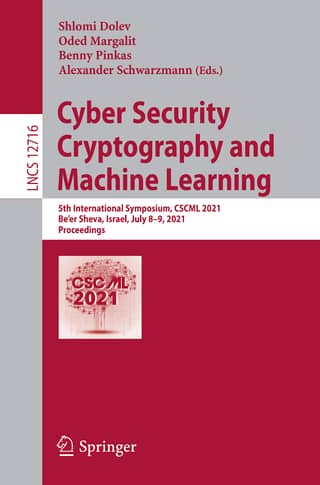 Shlomi Dolev Cyber Security Cryptography And Machine 2021