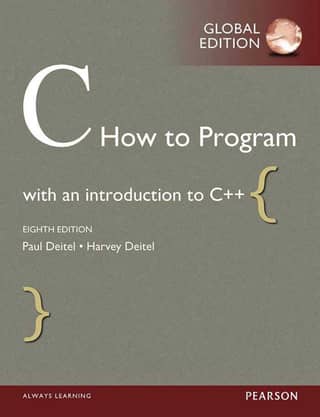 C How To Program With An İntroduction To C Global Edition 8th Edition
