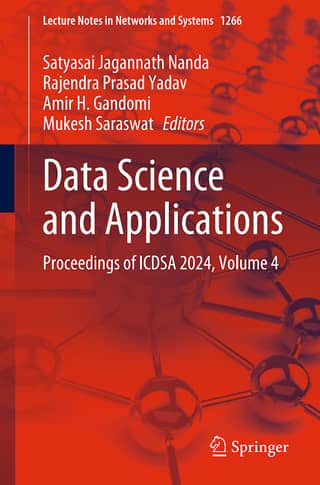 Data Science and Applications Proceedings of ICDSA 2024, Volume 4